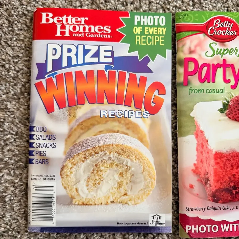 Lot of 4 Recipe Books Cookbook Better Homes Jell-o Cakes Summer